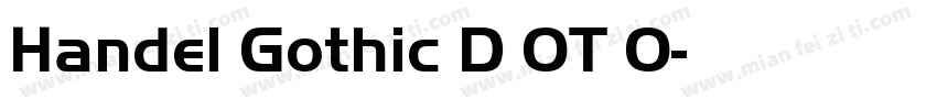 Handel Gothic D OT O字体转换
